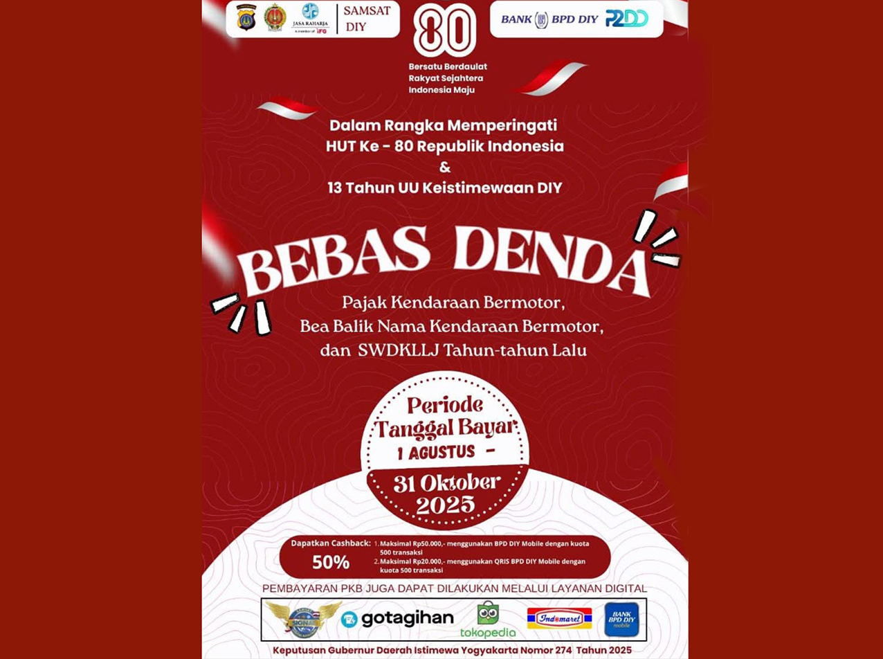 bebas denda kendaraan DIY