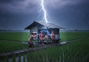 Maut Gubuk Sawah: Kisah Pilu Tiga Petani Sleman Tersambar Petir Saat Berteduh, Dua Nyawa Melayang